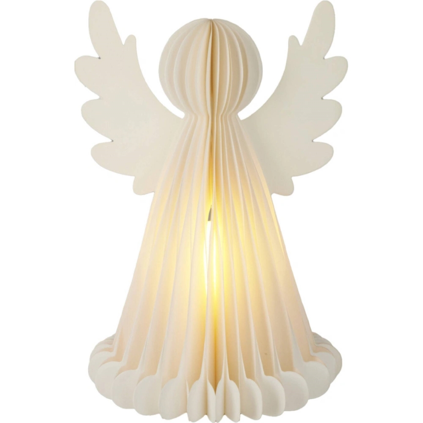 LED Vánoční dekorace 12xLED/3xAA 38 cm teplá bílá anděl