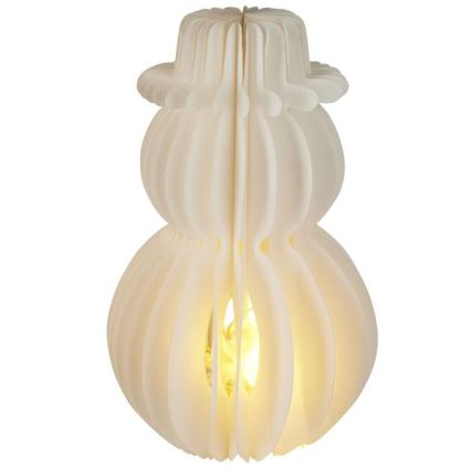 LED Vánoční dekorace 12xLED/3xAA 39 cm teplá bílá sněhulák