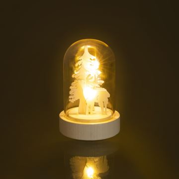 LED Vánoční dekorace 1xLED/1xCR2032 teplá bílá