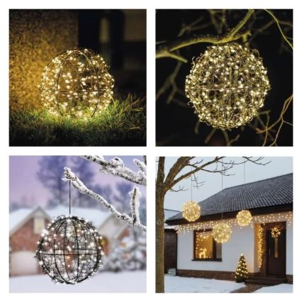 LED Vánoční dekorace 200xLED/230V pr. 20 cm