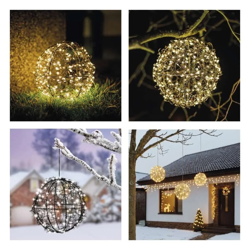 LED Vánoční dekorace 200xLED/230V pr. 20 cm