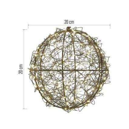 LED Vánoční dekorace 200xLED/230V pr. 20 cm