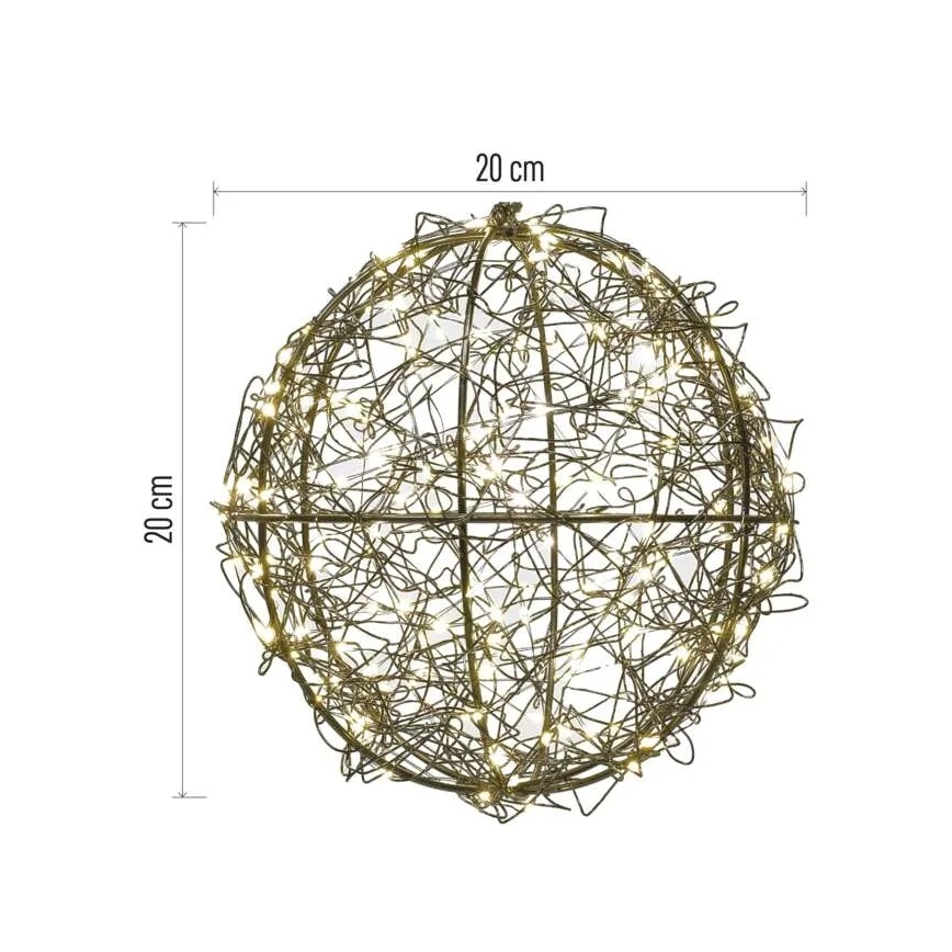 LED Vánoční dekorace 200xLED/230V pr. 20 cm