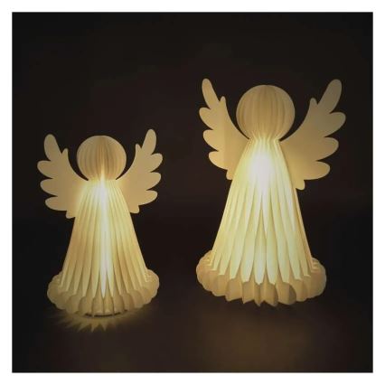 LED Vánoční dekorace 20xLED/6xAA andělé