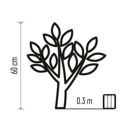 LED Vánoční dekorace 24xLED/3xAA