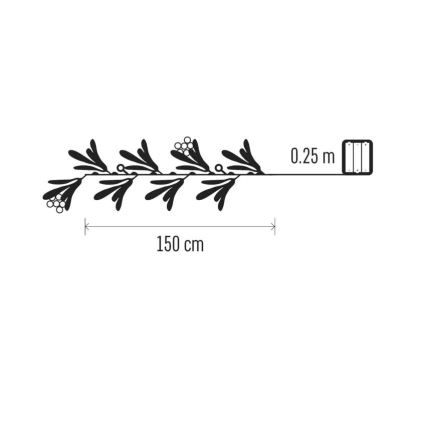 LED Vánoční dekorace 25xLED/3xAA