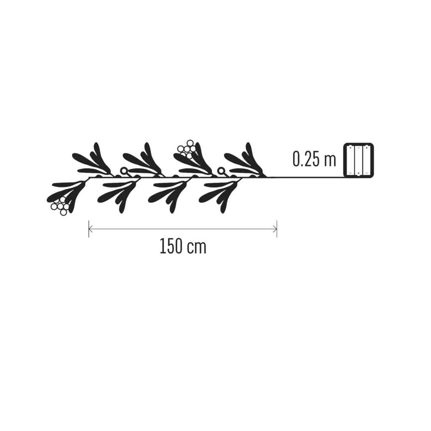LED Vánoční dekorace 25xLED/3xAA