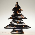 LED Vánoční dekorace 30xLED/3xAA 40 cm teplá bílá stromeček/černá