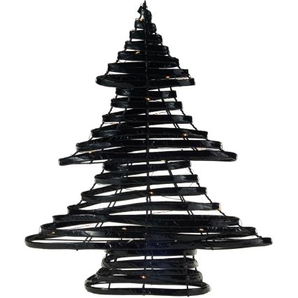 LED Vánoční dekorace 30xLED/3xAA 40 cm teplá bílá stromeček/černá