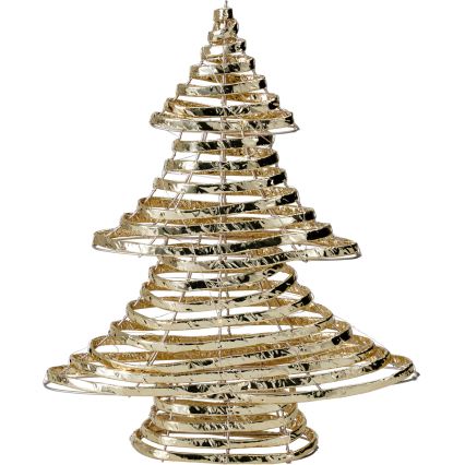 LED Vánoční dekorace 30xLED/3xAA 40 cm teplá bílá stromeček/zlatá