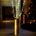 LED Vánoční dekorace 40xLED/3xAA stříbrná