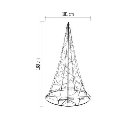 LED Vánoční dekorace 480xLED/230V IP44 180 cm