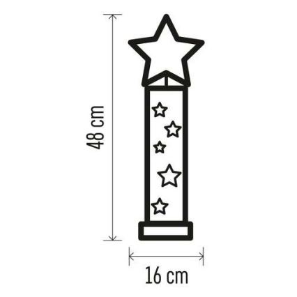 LED Vánoční dekorace 5xLED/2xAA hvězda