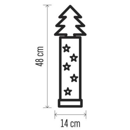 LED Vánoční dekorace 5xLED/2xAA stromek