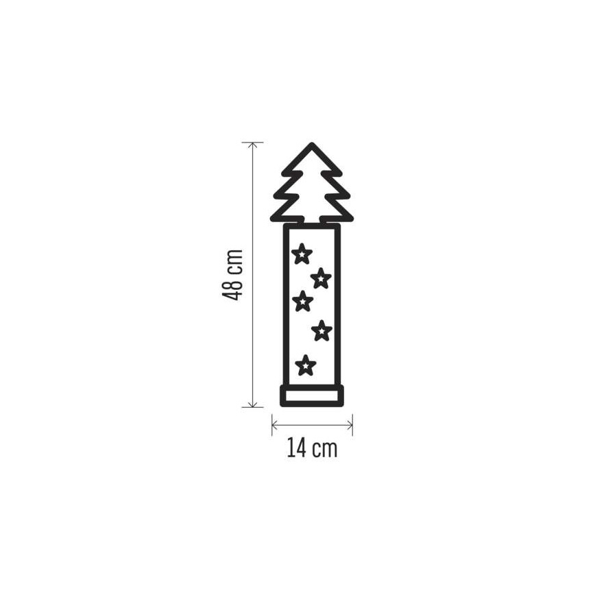 LED Vánoční dekorace 5xLED/2xAA stromek