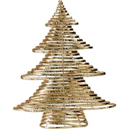 LED Vánoční dekorace 60xLED/3xAA 60 cm teplá bílá stromeček/zlatá