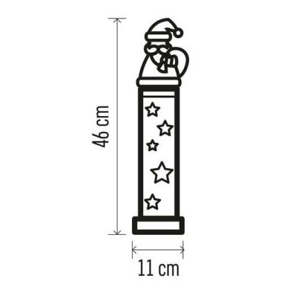 LED Vánoční dekorace 7xLED/2xAA santa