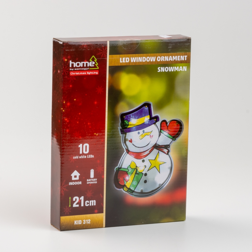 LED vánoční dekorace do okna 10xLED/3xAAA