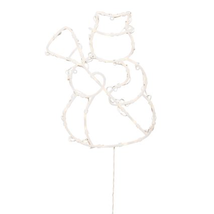 LED Vánoční dekorace do okna 35xLED/230V IP44 sněhulák teplá bílá