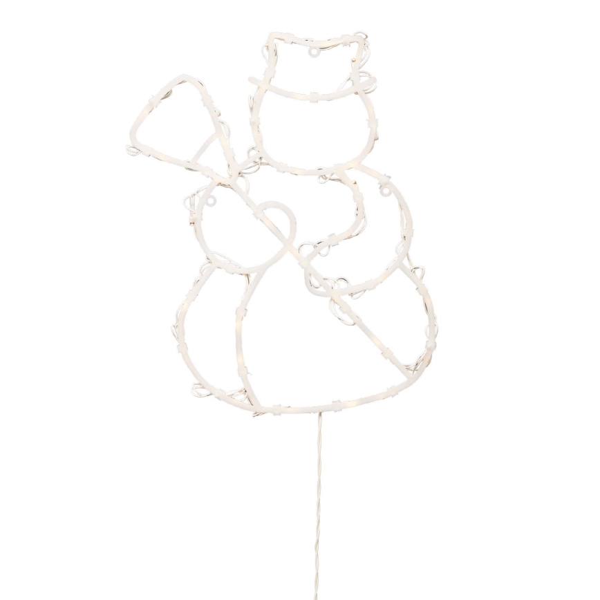 LED Vánoční dekorace do okna 35xLED/230V IP44 sněhulák teplá bílá