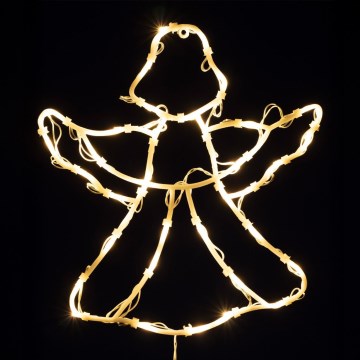 LED Vánoční dekorace do okna 35xLED/3xAA IP44 anděl teplá bílá