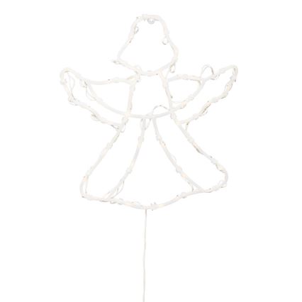 LED Vánoční dekorace do okna 35xLED/3xAA IP44 anděl teplá bílá