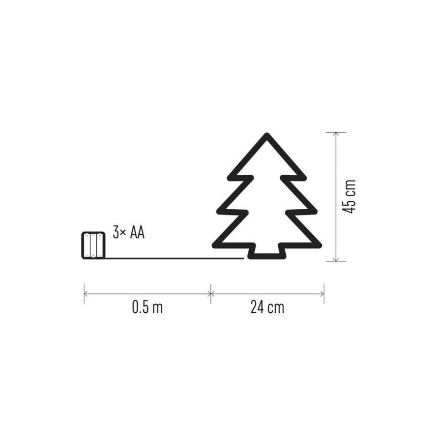 LED Vánoční dekorace do okna TREE 20xLED/1,28W/4,5V