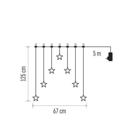 LED Vánoční dekorace LED/0,3W/3xAA koule pr. 12 cm