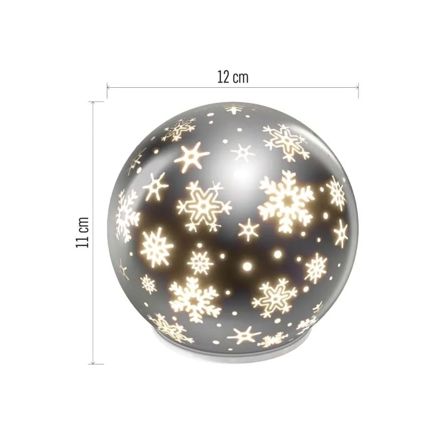LED Vánoční dekorace LED/0,3W/3xAA koule pr. 12 cm