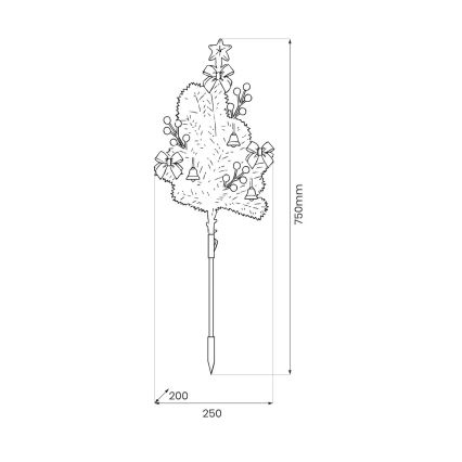 LED Vánoční dekorace LED/1W/230V 75 cm IP44 bílá