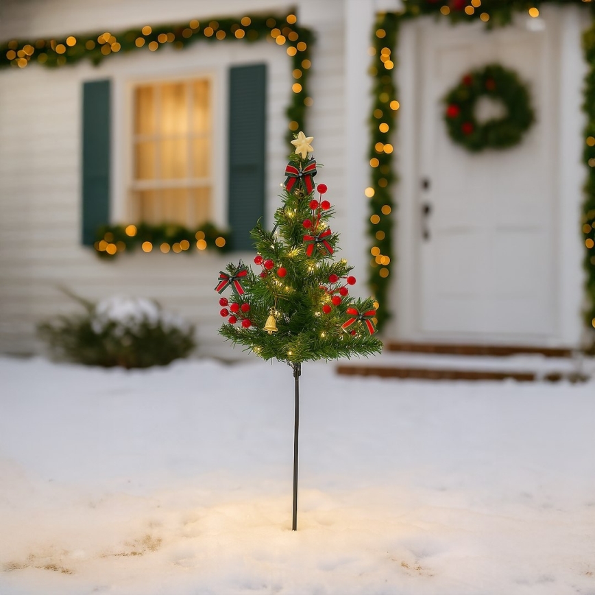 LED Vánoční dekorace LED/1W/230V 75 cm IP44 zelená