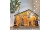 LED Vánoční dekorace LED/2xAA dřevěný betlém
