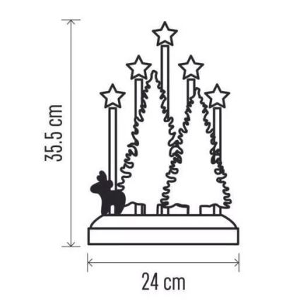 LED Vánoční dekorace LED/2xAA teplá bílá