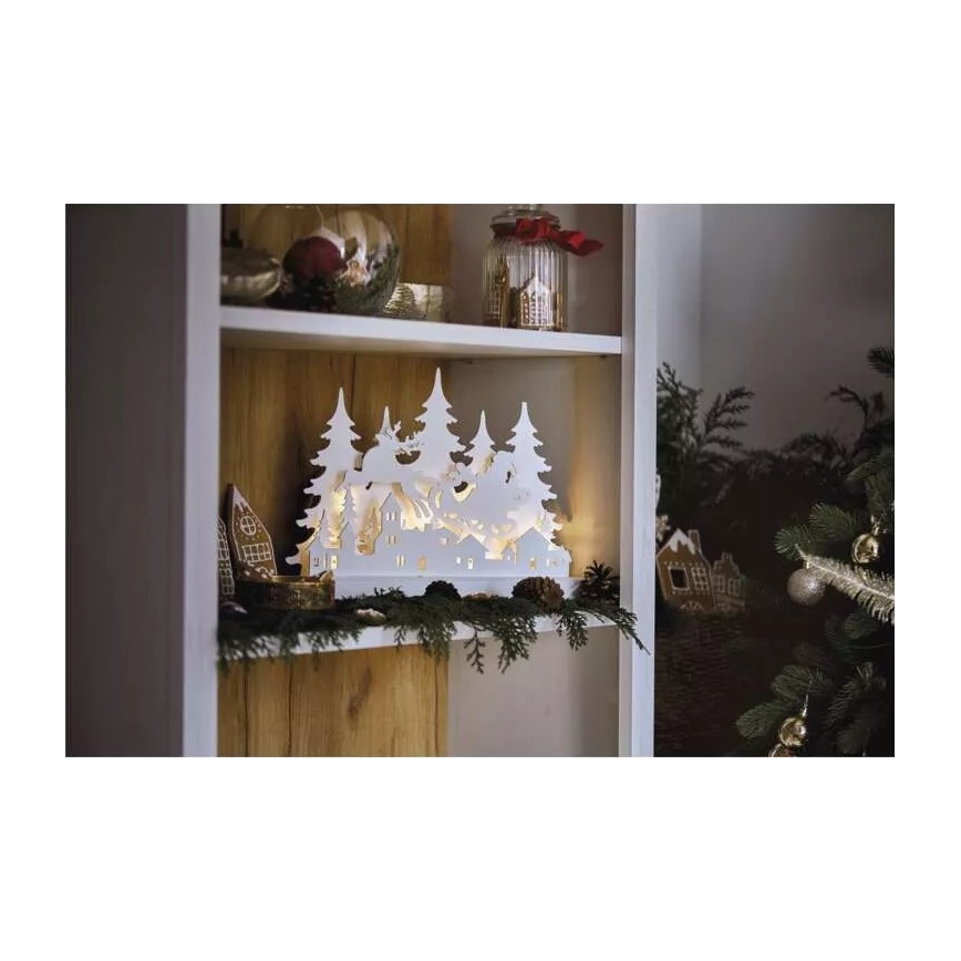 LED Vánoční dekorace LED/2xAA vesnička