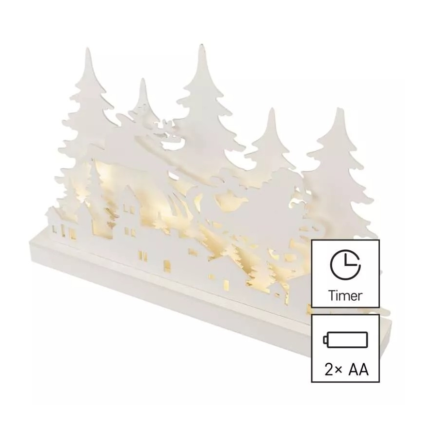 LED Vánoční dekorace LED/2xAA vesnička