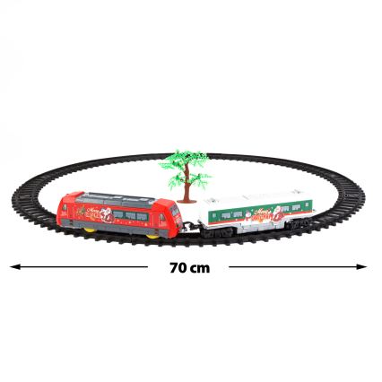 LED Vánoční dekorace LED/3xAA pr. 70 cm vláček pod stromeček