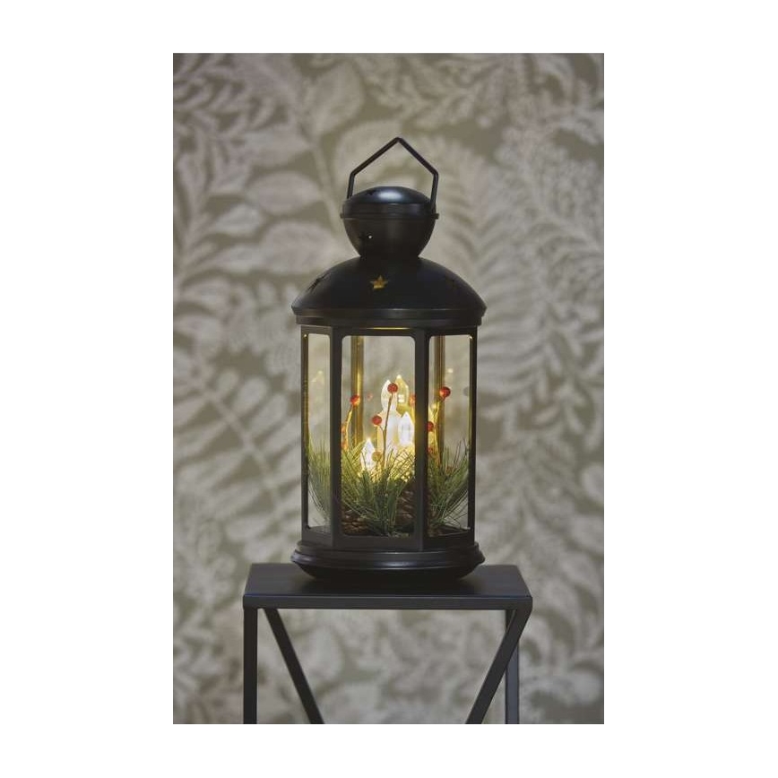 LED Vánoční dekorace LED/3xAAA černá