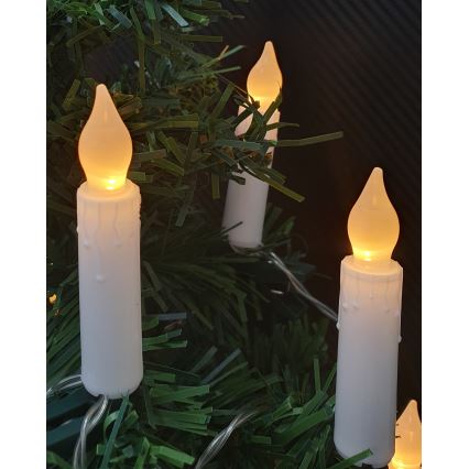 LED Vánoční dekorační řetěz 10xLED/2xAA 1,65 m teplá bílá svíčky