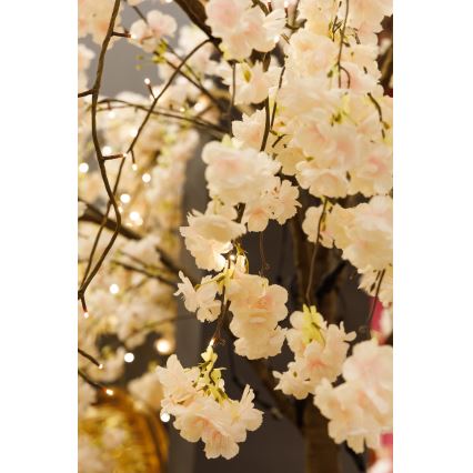 LED Vánoční dekorativní umělý strom CHERRY TREE 288xLED/230V 2,5 m třešeň