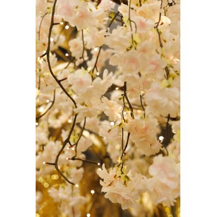 LED Vánoční dekorativní umělý strom CHERRY TREE 288xLED/230V 2,5 m třešeň