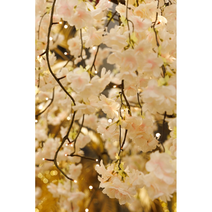 LED Vánoční dekorativní umělý strom CHERRY TREE 288xLED/230V 2,5 m třešeň