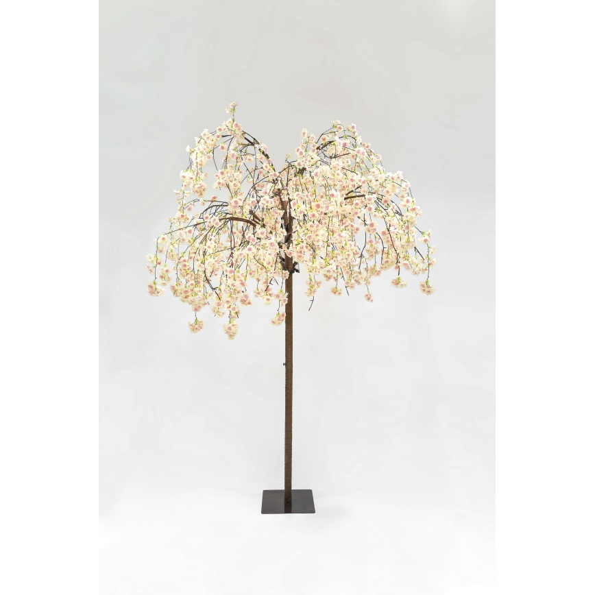 LED Vánoční dekorativní umělý strom CHERRY TREE 288xLED/230V 2,5 m třešeň