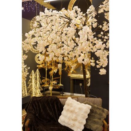 LED Vánoční dekorativní umělý strom CHERRY TREE 84xLED/230V 1,7 m třešeň