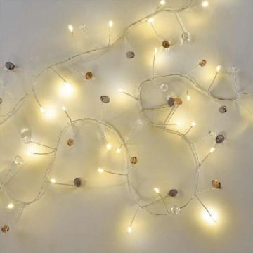 LED Vánoční řetěz 40xLED/3xAA 1,5 m teplá bílá
