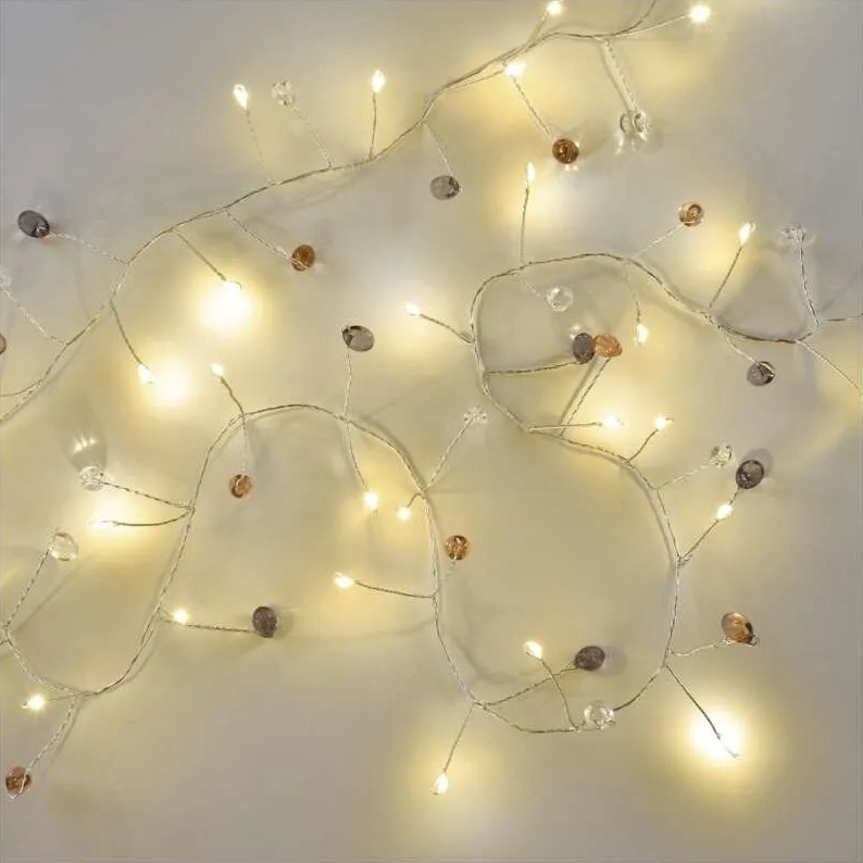 LED Vánoční řetěz 40xLED/3xAA 1,5 m teplá bílá