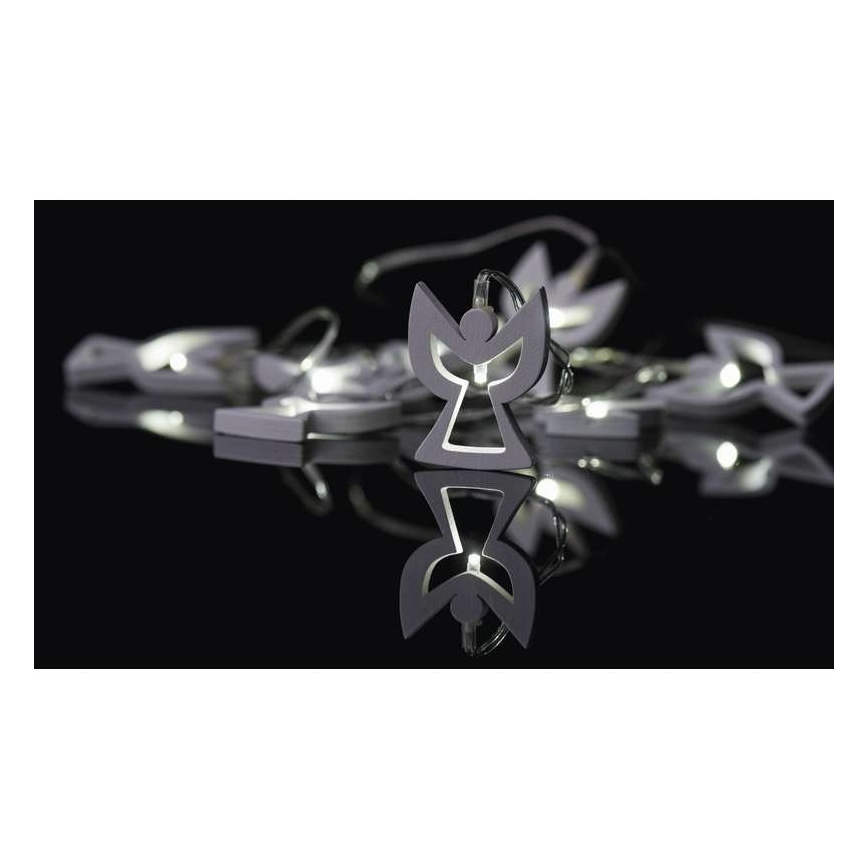 LED Vánoční řetěz CHAIN 10xLED/2xAA 1,85m teplá bílá