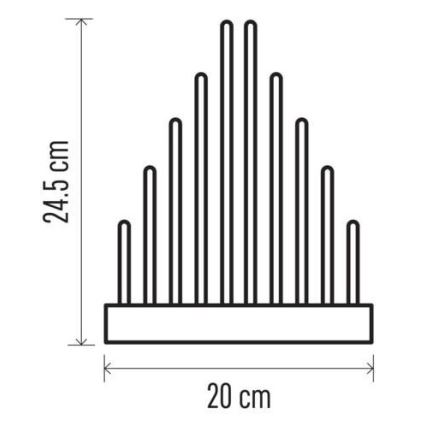 LED Vánoční svícen 10xLED/3xAA bílá