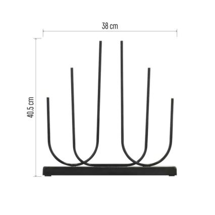 LED Vánoční svícen 6xLED/2xAA černá