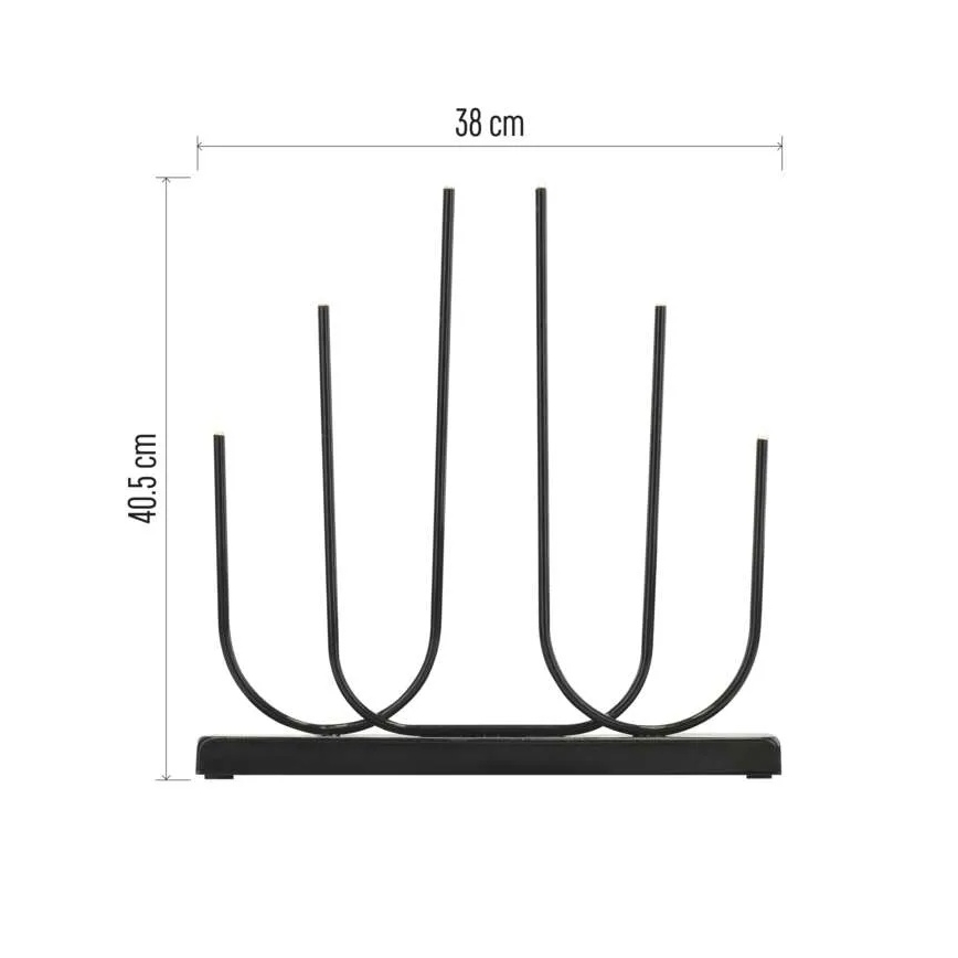 LED Vánoční svícen 6xLED/2xAA černá