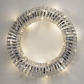 LED Vánoční věnec 30xLED/3xAA pr. 40 cm teplá bílá věnec/stříbrná